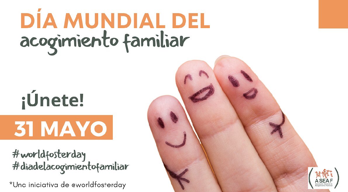 ASEAF_ISN's tweet photo. En España hay 17.000 niños, niñas y adolescentes creciendo en centros de acogida.Por su #DerechoACrecerEnFamilia el 31 de Mayo 👉🏼Píntate unas caritas felices en los dedos 👉🏼Hazte una foto👉🏼Cuélgala en tus redes sociales etiquetando #DiaDelAcogimientoFamiliar #WorldFosterDay https://t.co/wGbRIFbRbP