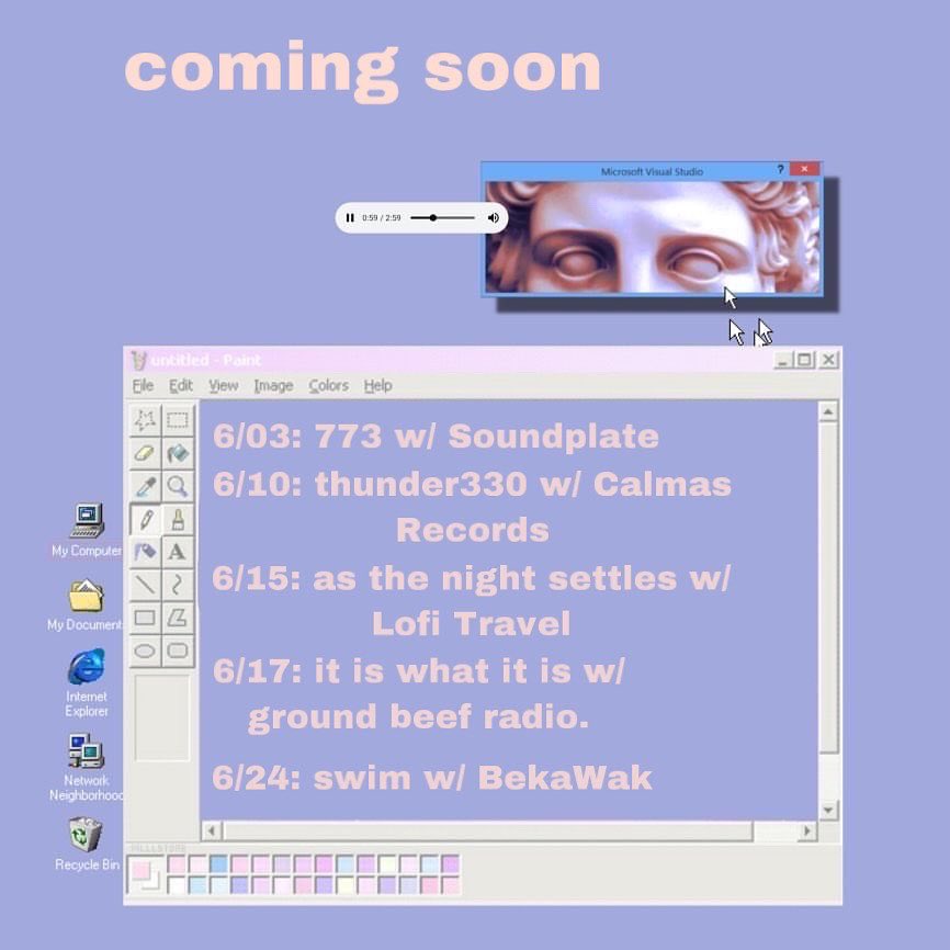 casually droppin next month’s release schedule n it’s a real packed one ✨ lots of organic soundscapes n warm weather vibes comin ur way 💖