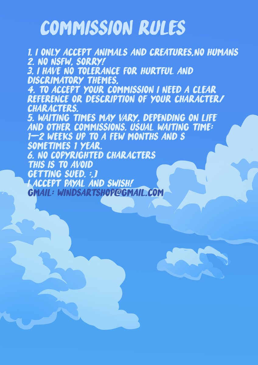 Windseea's tweet photo. Opening summer commissions! 
I accept paypal
To commission please email me at :windsartshop@gmail.com 
or in twitter dms. also please read the rules before commissioning! 
pride commissions i need your character and what flags/flag you want. 
have a nice day/night! https://t.co/1tPmqVUAh7