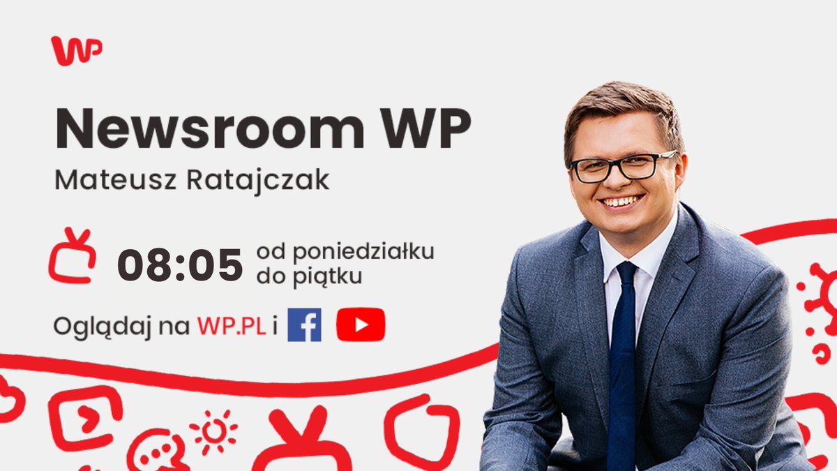 wirtualnapolska's tweet photo. NEWSROOM⌚8:05⌚ 2/2
📍 @MatRatajczak
Goście:
📍 @MaZaborowski, @GLOBSEC, redaktor naczelny @respublicanowa.
📍 Tomasz #Budzik, @AutokultPL. https://t.co/h2lMxlRj0c