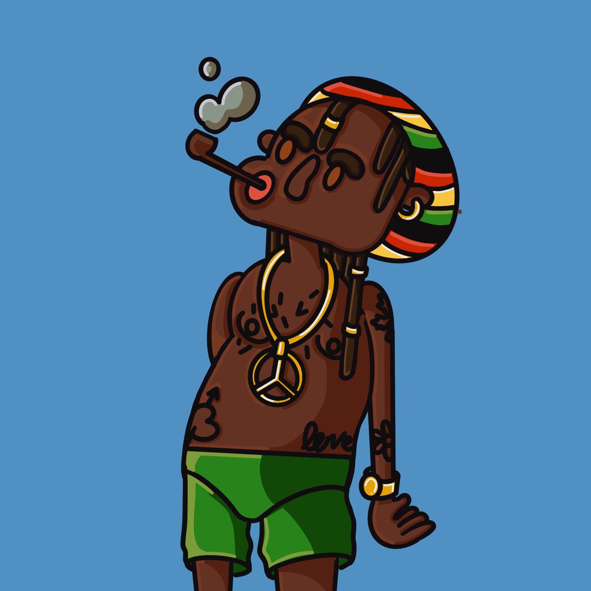 This is Jeremiah!! A frequent user of our pool!! His motto of life is peace and love!! Usually no one approaches him in the pool because a cloud of dubious substances chases him!!  #NFTGiveaway   #NFT   #NFTartists   #Crypto   #cryptocurrency