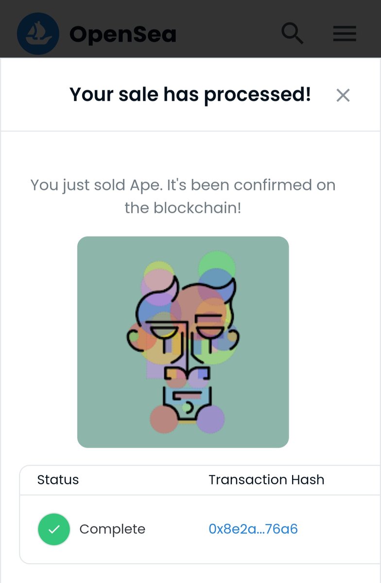 Another sale and this time <a href="/Crypt_O_Manimal/">CryptoManimal🔺️《Freedom Enthusiasts》</a> again, adding another #abstraordinary character to the collection 🔥
Thank you, crypto! 👀❤
My version of famous #APE has found a new owner 🥰
Abstrachars: opensea.io/collection/abs…

#NFT #NFTs #NFTCommunity #nftcollector #NFTProject