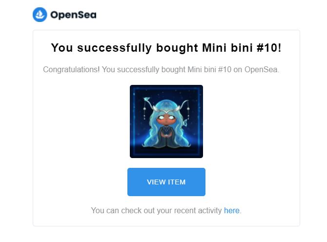 Yey !! I am first holder  of her beautiful collection ! 
@Margarettttt_m  thanks for this Cool item. ❤️💜
Let's Gooo 😎💪 Check her collection and support her !  she has really low prices and cool arts

#NFT  #NFTsales