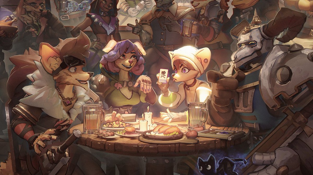 zeusdex_art's tweet photo. Finally, I can post the picture I've been working on for a long time :)

Take a look at the poster for @TheDelversGuide that I've drawn, with characters of the project backers! #art #furryart https://t.co/rJGTPb5g7i