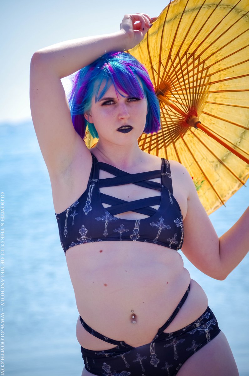 gloomth's tweet photo. Two more swimsuit styles available on my site! Sizes XS-3X+!
#altswimwear #gloomth #gothswimsuit #gothbikini #gothicbikini #designer https://t.co/eJNOaSWn3q