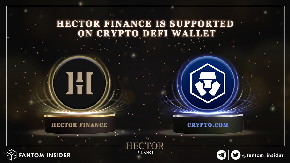 insider_sonic's tweet photo. Hector Finance continues getting more recognition as it deserves 🦾
We are thrilled to announce that @HectorDAO_HEC is listed on @cryptocom DeFi Wallet (CDC) 💥!
#Hectorians can now access #HectorFinance seamlessly through CDC ⚡️
#Fantom #FTM #HEC #Hector https://t.co/06wsaYvDpt