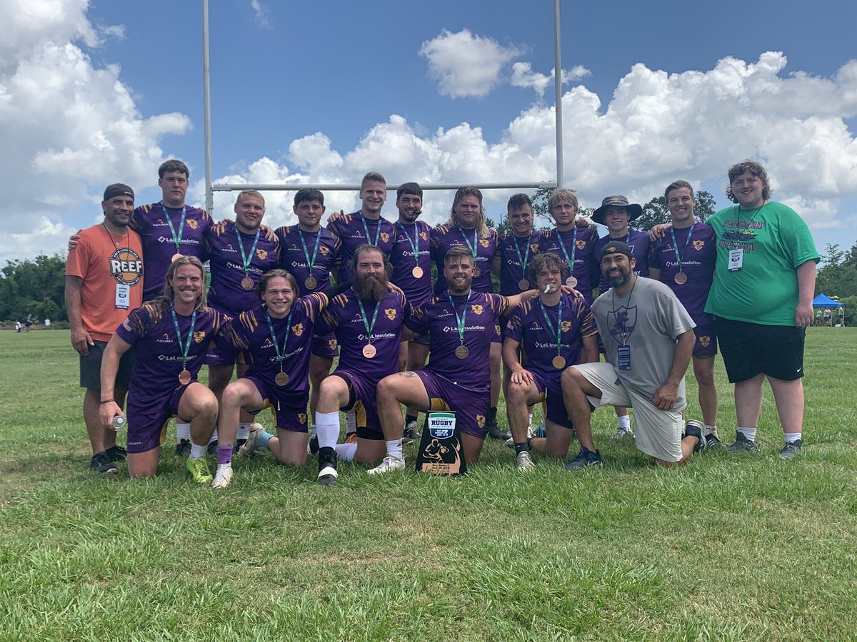UNIMensRugby's tweet photo. 🏆 THIRD IN THE NATION 🏆

After a tight loss in the last second of the semis the UNI men were victorious over @Citadel1842! What a way to end the season - thank you to all of our fans, donors, and supporters, we could not have done it without you! #BornInTheWoods https://t.co/w2yg5PmaMR