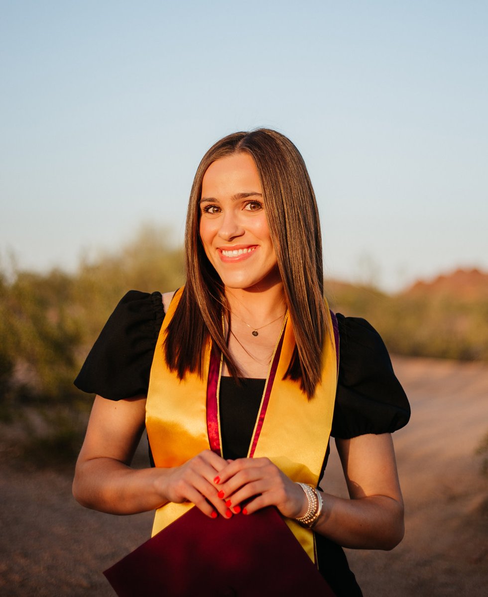 WPCareySchool's tweet photo. "I loved all of my courses, and was able to study something that's more relevant than ever. It has been exciting to discuss the timely #SupplyChain news with my professors who can provide #ValuableInsight," says Macey Sierka (BA Supply Chain '22). https://t.co/VeTaMCyqaz @asunews https://t.co/9kGXDU5XLa