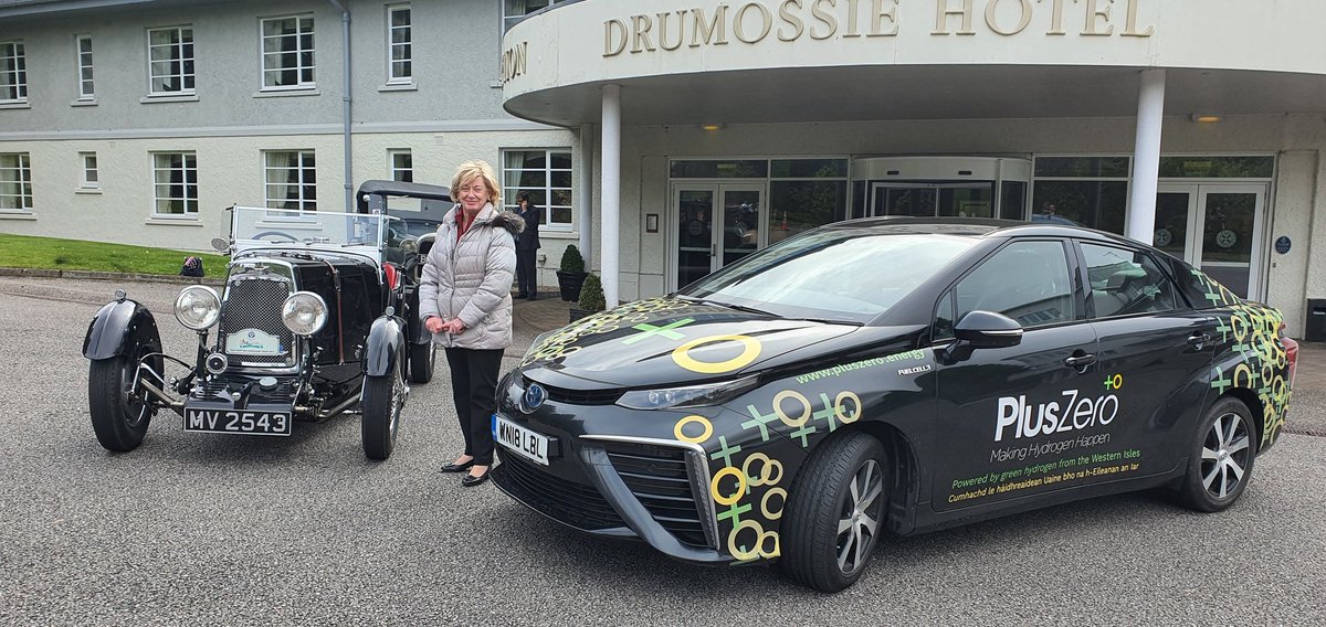I have to admit <a href="/JontheHunt/">Jon Hunt</a> I'd be tempted back to a petrol car if it was a 1932 Aston Martin like this one in the car park at the <a href="/HIEScotland/">HIE</a> <a href="/SHFCA/">Hydrogen Scotland</a> #Hydrogen conference in Inverness today