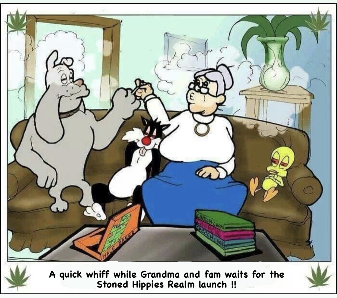 StonedHippies's tweet photo. Our Grandma and fam za ready. Are you ? #SHR #stonedHippie #SipTrip #HipHipHippie #NFT #solana #Blockchain https://t.co/cq9My6ywod
