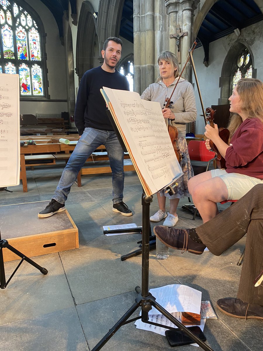 And we’re off! After a 3 year wait it was so good to get back into rehearsals today. #orchestra #choir #makingmusic