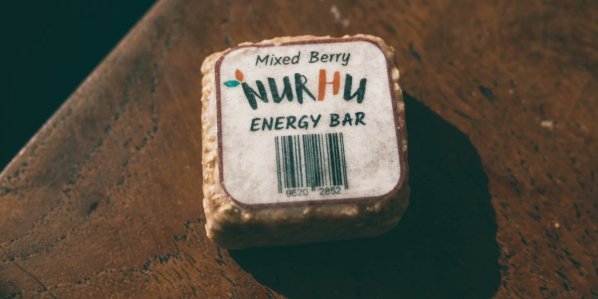 Introducing Nurhu. The plastic and packaging free energy bar. Made from edible packaging, which makes the bars waterproof and therefore washable: much like an apple. 🍴We're sampling them in store this week, pop in and grab a bite on us.