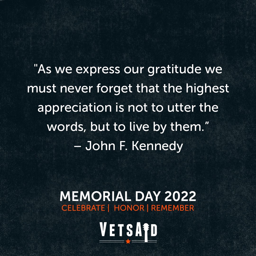 “As we express our gratitude we must never forget that the highest appreciation is not to utter the words, but to live by them.” - John F. Kennedy