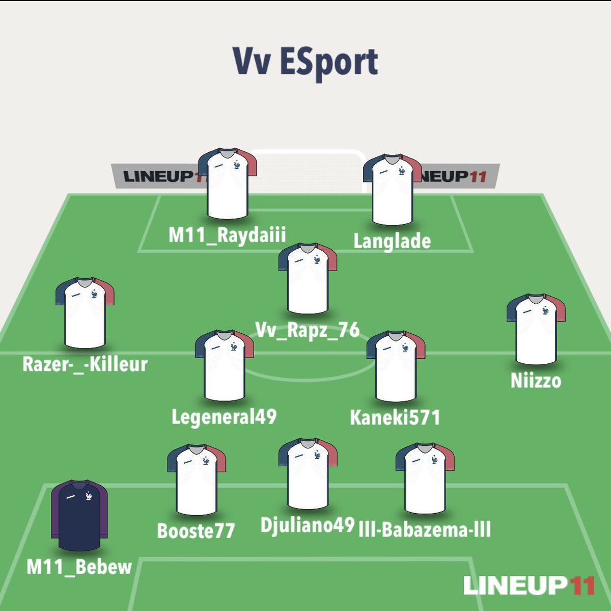 Une nouvelle semaine de compétition pour la Vv eSport
Bon courage à nos adversaires de ce soir que le meilleur gagne🤝
Bon courage à nos 11 guerrier de ce soir 
21h40 @AbyssalProject 
22h00 @NyosBlackUnited
22h20 <a href="/MhscPro/">MONTPELLIER HSC PRO CLUB</a> 
22h40 <a href="/MadArmyFC/">Mad Army</a>
<a href="/VPGFrance_/">VPG France</a> @EfaOffficiel <a href="/belgique_vpg/">VPG BELGIQUE 🇧🇪</a>