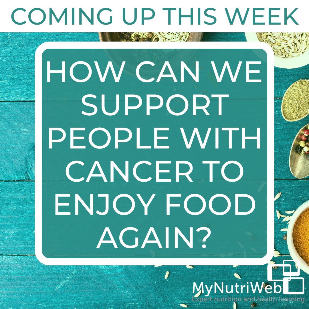 MyNutriWeb's tweet photo. 🍽️🎗️ How can we support people with cancer to enjoy food again? ⁣

This week we're joined by @RyanRileyy @LifeKitchen &amp; @Huggy_Dietitian to showcase how to add nutrition, flavour &amp; enjoyment to meals.

Register: https://t.co/wH5VmJNQ5S
#CancerCookery @BDA_Oncology @WCRF_UK https://t.co/9nYXNng63k