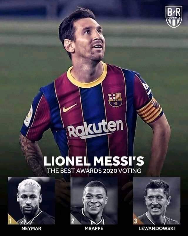 MadridPreeti's tweet photo. Leo Messi: " Lewandowski deserved the Ballon d'Or before but not the year I won it.”

Meanwhile his votes for the FIFA BEST 2020 AWARDS - https://t.co/HaE5sjYzJP
