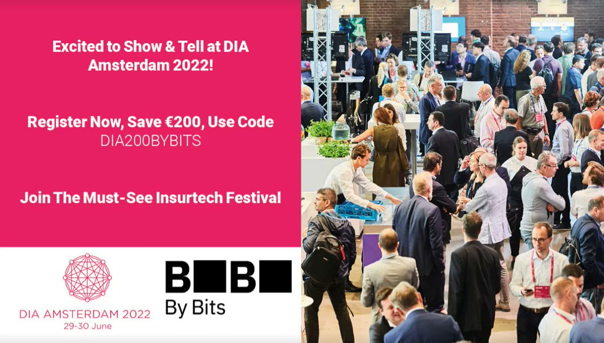bybits_platform's tweet photo. Need to know more about #UsageBasedInsurance &amp; why you need to be leading the way on offering them to your customers? Use our discount code &amp; come and chat with us at #DIAAmsterdam https://t.co/RYXfCyevqt
#Insurance #Insurtech #MotorInsurance #DigitalInsurance https://t.co/dD0tiutSBe