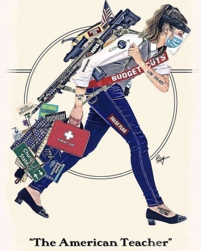 On this Memorial Day, along with the soldiers that have sacrificed their lives for our country, let’s also give thanks to the countless number of educators that have lost their lives and continue to risk them protecting our children in schools these days due to ignorant gun laws.