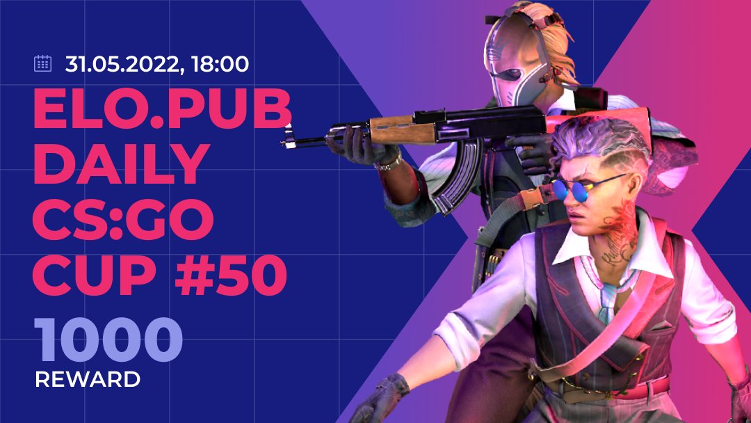 pub_elo's tweet photo. Today's #csgo tournament is about to start 🔥🔥🔥
18:00 CET Daily CS:GO xELO CUP #50
Confirmation: 17:40  
PRIZE POOL: 1,000;  
Participants: 64;  
Tournament Mode: 1x1!   

Become the best at #EloPub
https://t.co/1D2xcc3D0b https://t.co/g1eYKHvoSg