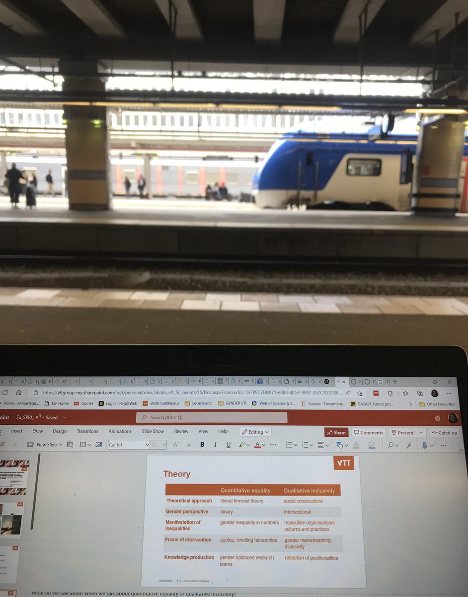 Day 2 of my journey towards the #EUSpri2022. Changed the ferry to train and next travel is Stockholm-Malmö-Hamburg. Between ferry and train I had good 6h to have lunch and work in the city. 
Ps. Perks of land travel is more time working for presentation (with fancy railway views)