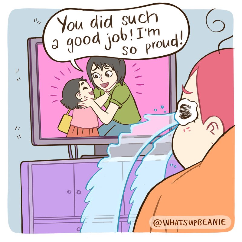 Watching wholesome things 