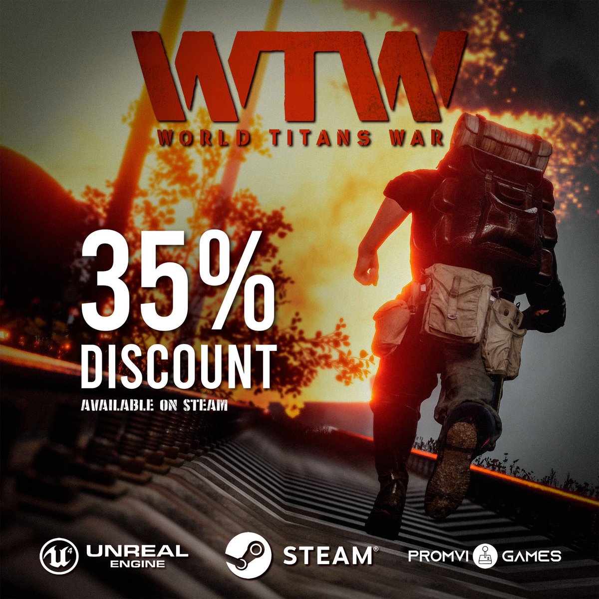 worldtitanswar's tweet photo. HELLO TITANS! 😜
Today the free weekend has ended, but we have enabled a 35% discount on steam from today 30 to June 6. 💥
Take advantage of the discount and get our game!! 🔝

#discount #discountprices #discountgame #survivalgames #steam #steamdiscount #worldtitanswar #wtw https://t.co/zVyfxBVHzh