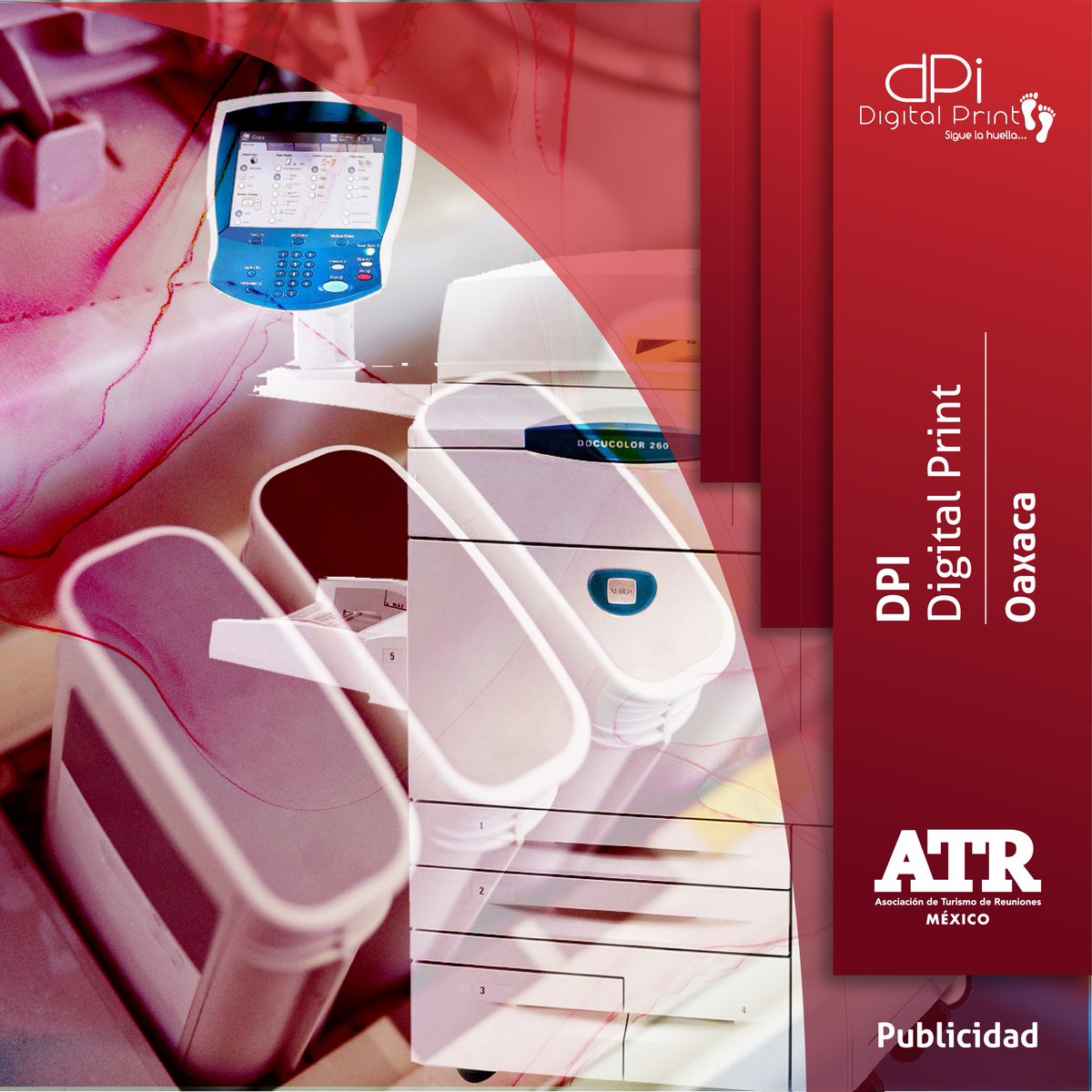 DPI DIGITAL PRINT | Empresa oaxaqueña con 13 años de experiencia, cuenta con presencia en todo el estado de Oaxaca ofreciendo servicios publicitarios, 
impresos y visuales.

DPI Digital Print |Asociado Fundador del Capítulo ATR Oaxaca #atroaxaca #atrmexico