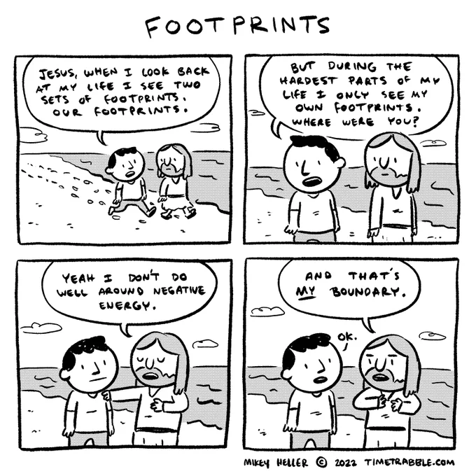 i drew a comic about footprints 
