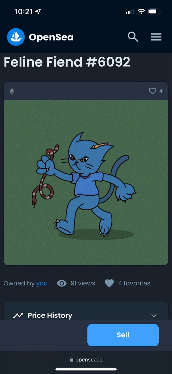 Thanks to @red_banditNFT , I got this hawt NFT in my wallet. Now I own this Feline Fiend NFT. Shout outs to @mixedemotes for showing me how to store it. THIS NFT IS SICK! Do fiendz follow fiendz???????