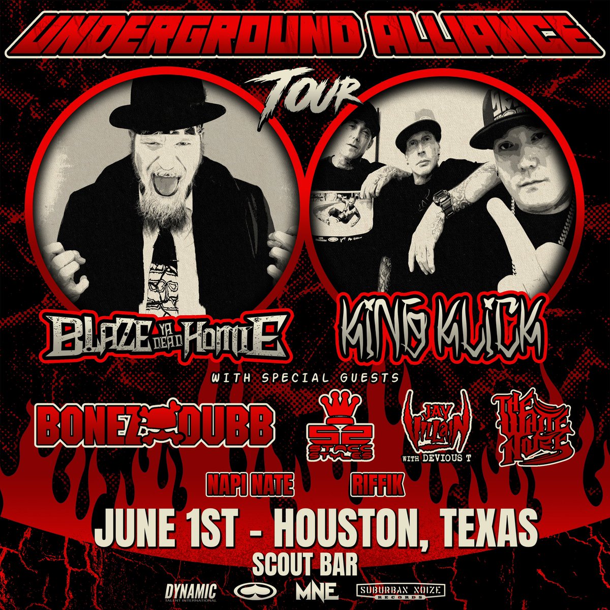 The #undergroundalliance tour added @bonezamb to the already amazing lineup in #houston this Wednesday! Get your tix now!