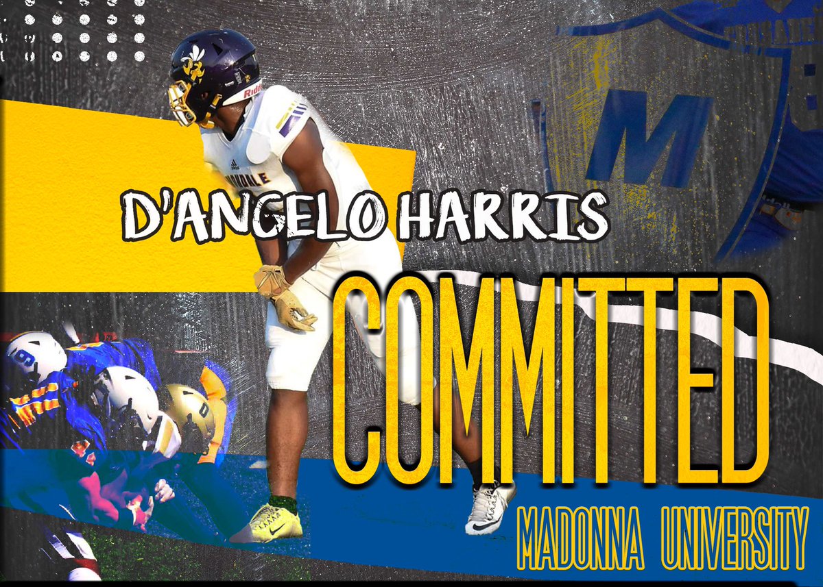 i’m excited and blessed that i have comitted to Madonna University💛💙<a href="/CoachHHaygood/">Herb Haygood</a> <a href="/CoachMarrogy/">Nick Marrogy</a> <a href="/DBCoachDavis/">Coach Devonta Davis</a> <a href="/Coachprince21/">Cp3 Coach Prince III</a>