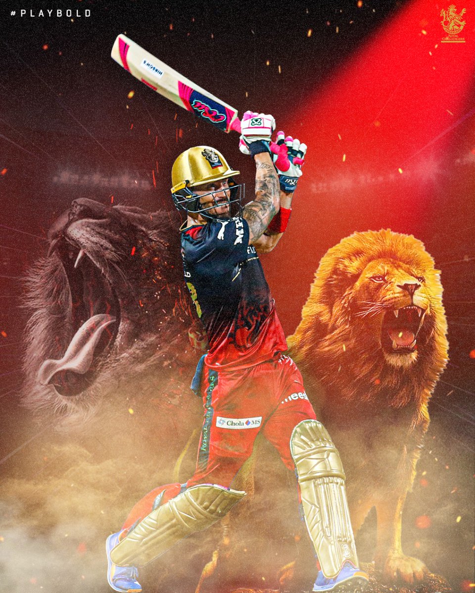 Drop a ❤ if you enjoyed seeing captain Faf in the Red and Gold.

#PlayBold #WeAreChallengers #RCB #ನಮ್ಮRCB