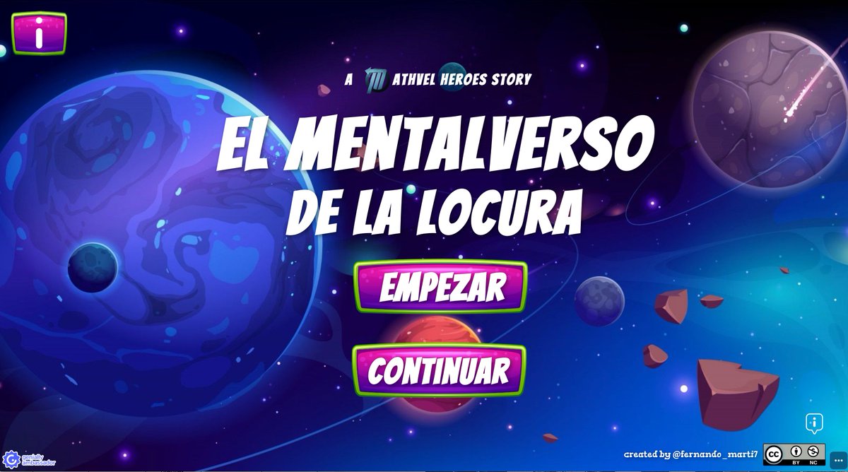fernando_marti7's tweet photo. Ya tenemos disponible "El mentalverso de la locura", un #MathQuiz hecho con @genially_es gracias a la fantástica plantilla de @sandboxeduca. 
¡En nuestra #gamificación de los #MathvelHeroes no podía faltar esta maravilla para practicar el cálculo mental!
https://t.co/h4APdNHGMy https://t.co/m7DWykoPNF
