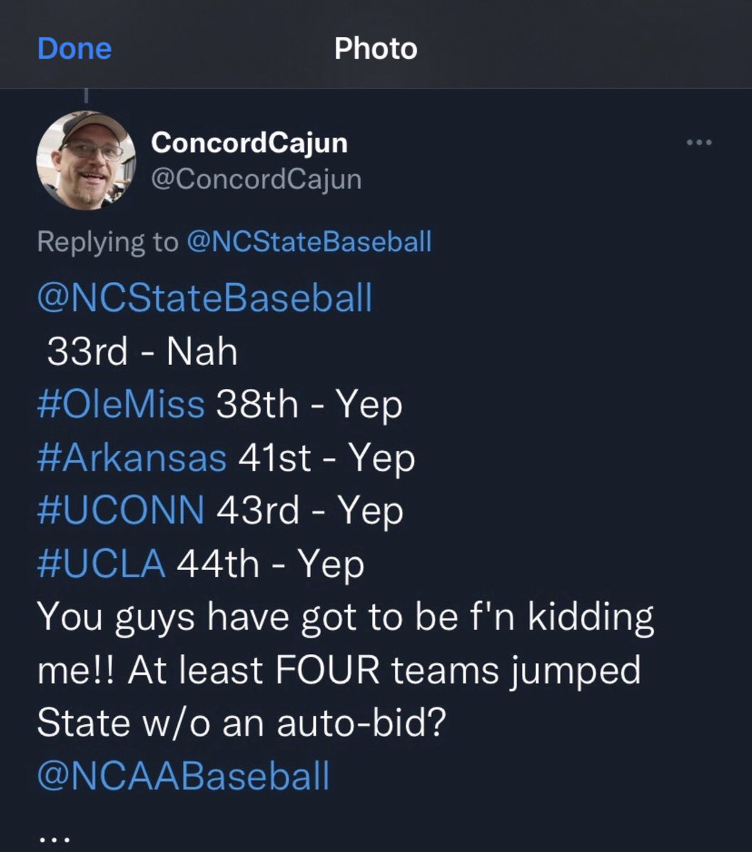RobMcLamb's tweet photo. I just had someone connected to N.C. State text me this screenshot of a tweet. I’ll leave it here without comment. https://t.co/CaAGRb1eTZ