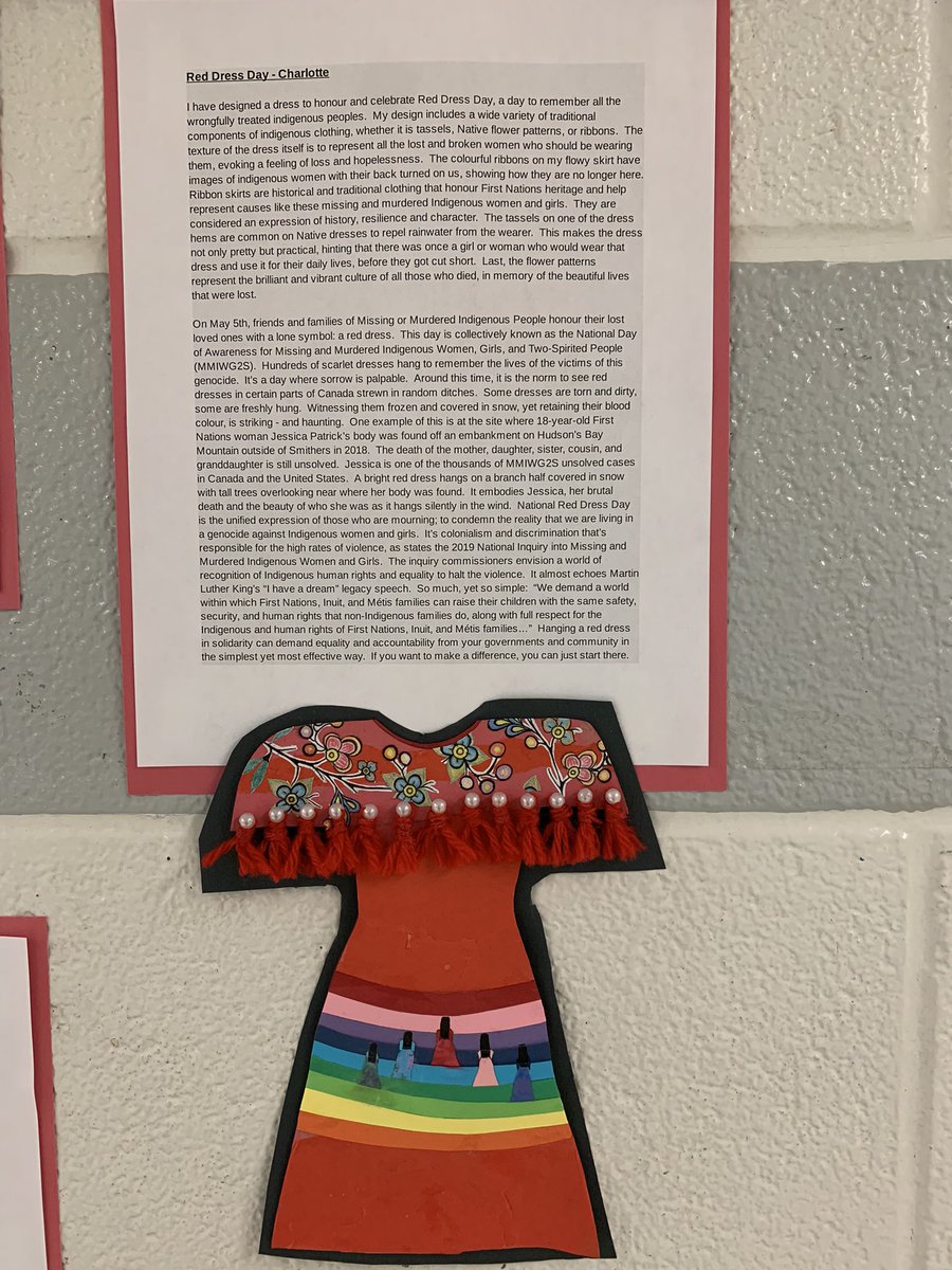FairglenJrPS's tweet photo. Ms. Luborsky’s class learns about and reflects on MMIWG (Murdered and Missing Indigenous Women and Girls) on May 2, 2022.  More must be done to being attention to this issue. https://t.co/LOi3rHzNqr