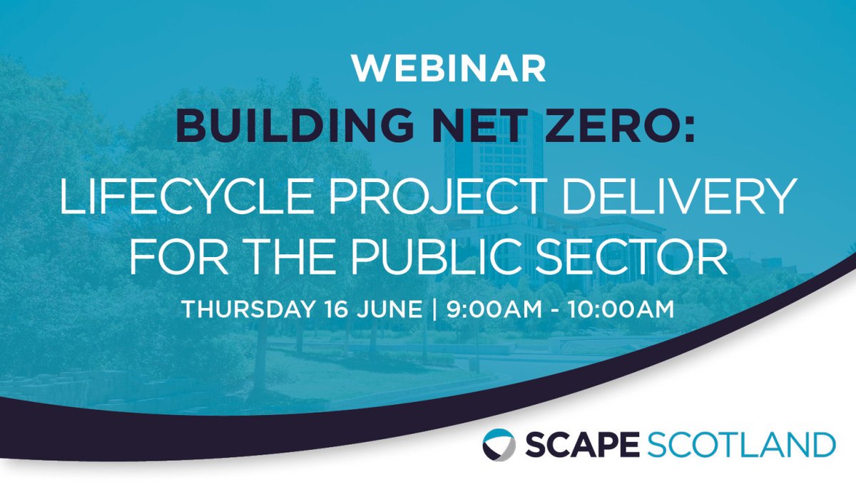 SCAPEScotland's tweet photo. In our #BuildingNetZero webinar, Chris Clark, @kiergroup, @Official_McLH & @morgansindall will discuss trends in #NetZeroBuildings & how our #LifecycleSolution can help clients to achieve #NetZeroTargets. Register: https://t.co/erP03mSCDp
#ABetterWay https://t.co/Oyl5ZSYXaz