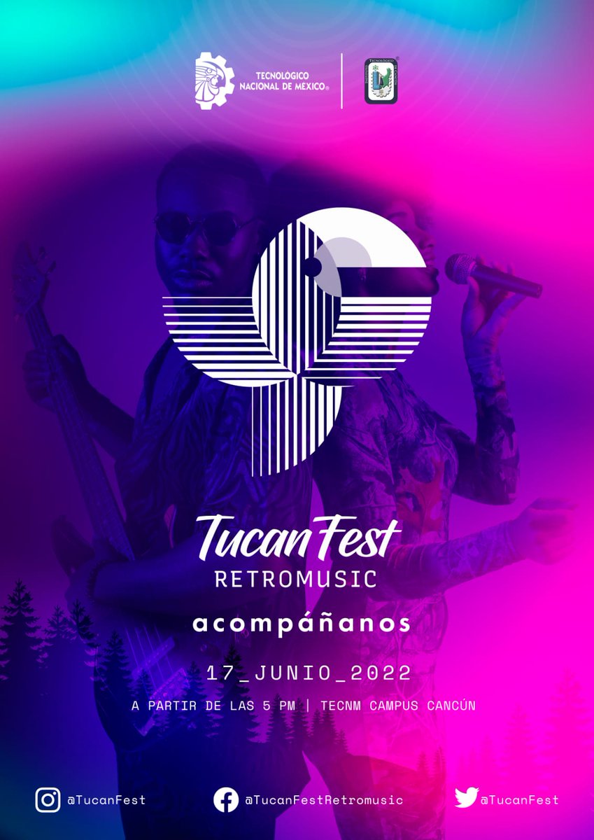 ¡El TucanFest está en camino! 😃

¡Ven y acompáñanos este 17 de junio a pasar una tarde llena de música, baile, antojitos y diversión!
La cita será en punto de las 5 de la tarde, dentro del Instituto Tecnológico de Cancún.
🔸Facebook: <a href="/TucanFest/">ABE SALEN</a>Retromusic
🔸 Instagram: @TucanFest
