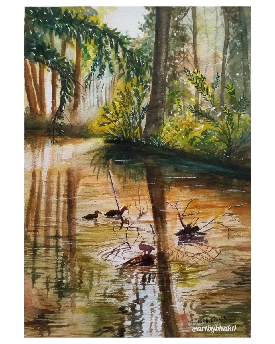 BBashte's tweet photo. Watercolor on paper💚❤️ 
#paintings #nature #watercolor #watercolorpainting #aquarell #drawing #art #ArtistOnTwitter #paintingoftheday https://t.co/r7QrAroIt8