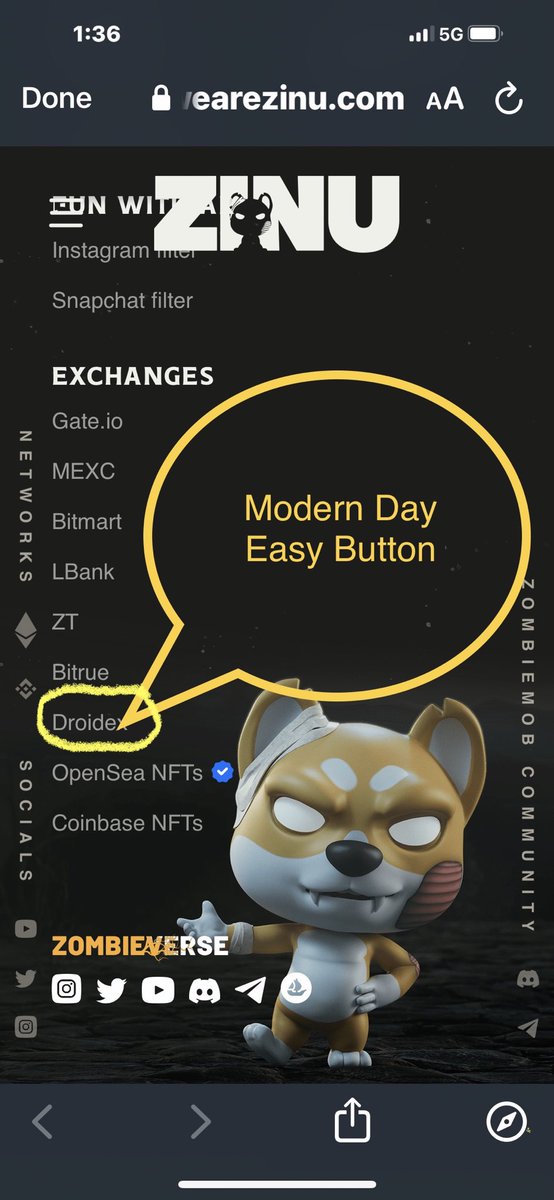 2ManyPuppies's tweet photo. @ZinuToken My favorite part is how easy it is for anyone to buy or swap with Droidex and soon with the D3N. It’s so easy my Dad could do it 😉 Powered by #ZINU #EasyButton #Droidex #D3N @JLon9019 @Fire4Burn @JT824300 https://t.co/0mE6x4tLdE