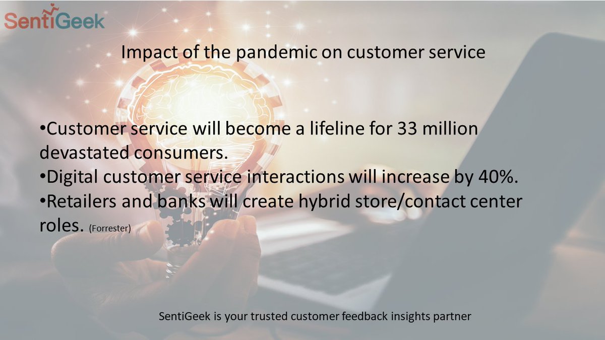 sentigeek's tweet photo. The pandemic had a serious and unprecedented impact on almost every business. We have seen many #customerservice teams changing and trying to adapt. https://t.co/bIrN3oc3dL