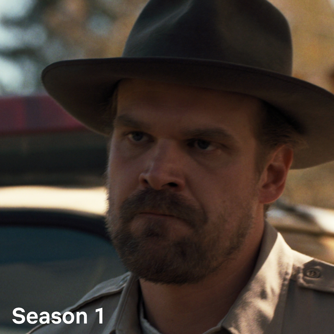 NetflixGeeked's tweet photo. remember when Hopper thought he had it tough in STRANGER THINGS sn 1? https://t.co/R1iu6I7ssn