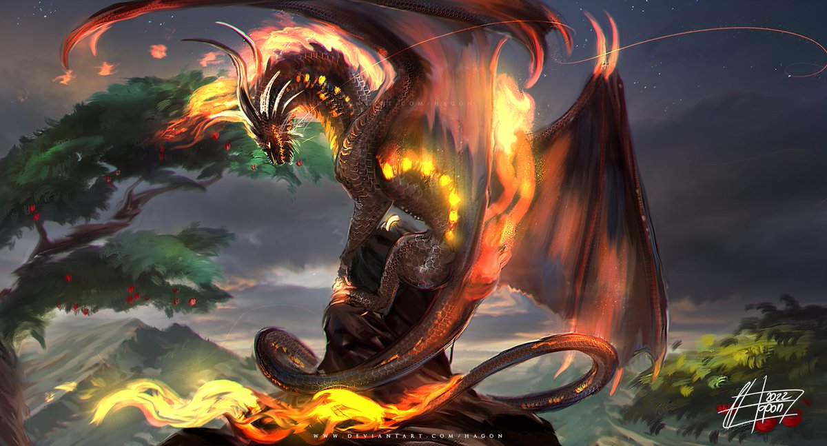 HagonArt's tweet photo. Status open, more info in comment
#hagon #illustration #commission #digitaldragon #dragonart #dragon #firedragon #fire #commissionopen #comms #Digitalartist #polishartist #art #artist #Artgallery #landscape https://t.co/8bWCjYJMgG