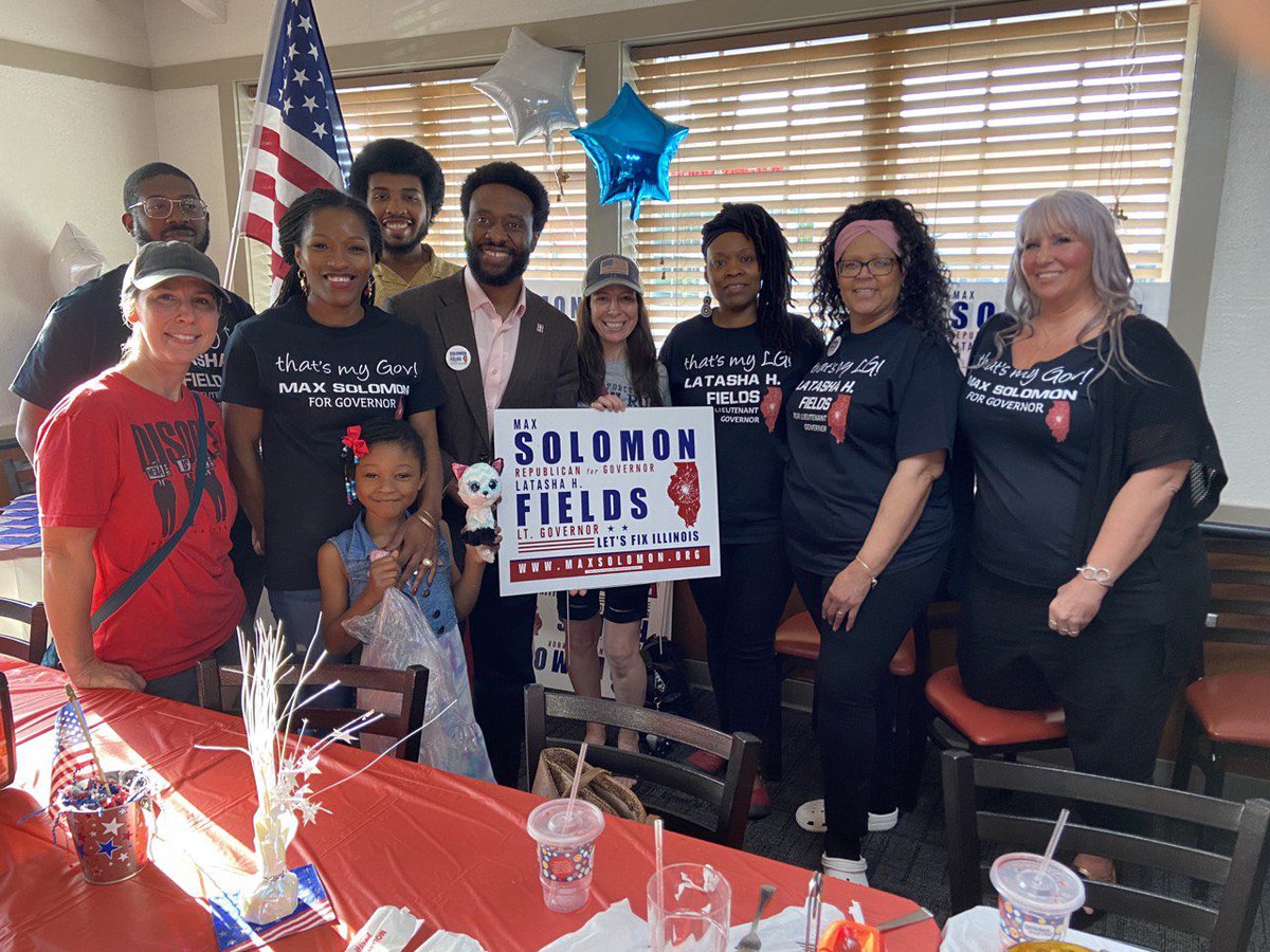 TeamIllinois1's tweet photo. Meet & Greet @MmaxSolomon & @LatashaHFields Gurnee, Lake County IL 5/29/22 Memorial Day Weekend With The Candidates
https://t.co/HyHsfRPd20 #solomonfields4il
@Geno4Congress @AngelH29962447 @Devio
Follow The Campaign @MmaxSolomon @Max4Gov https://t.co/m75WdgIRqH