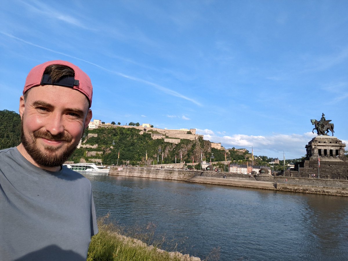 YoungFennell's tweet photo. DAY SEVEN
104km done today in the end and got to Koblenz 🇩🇪. A beautiful little city. A nice mix during the day of scenery, WW2 history and mass industry.#A2B #EV15 https://t.co/MPAm4wD9IW