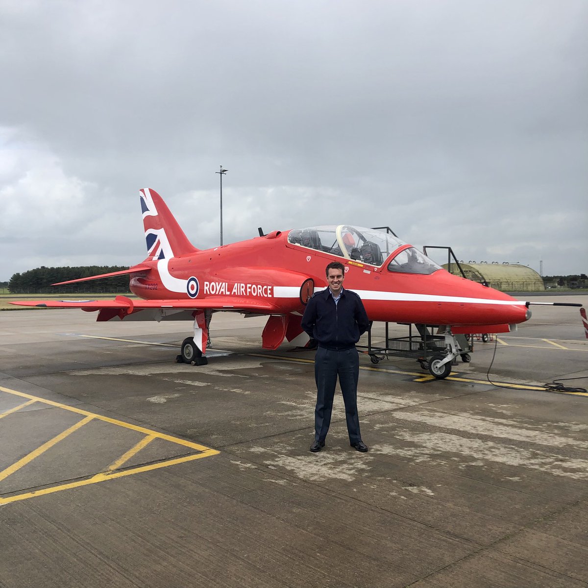 New arrival! Whilst the <a href="/rafredarrows/">Red Arrows</a> were overseas, we’ve painted an ex 100 Sqn Hawk &amp; rebuilt it ahead of the Queen’s Platinum Jubilee Flypast. The first arrival of 3 as we grow the fleet to 17. XX202 doesn’t smoke 🔴⚪️🔵 but will be used in the interim whilst we covert others.