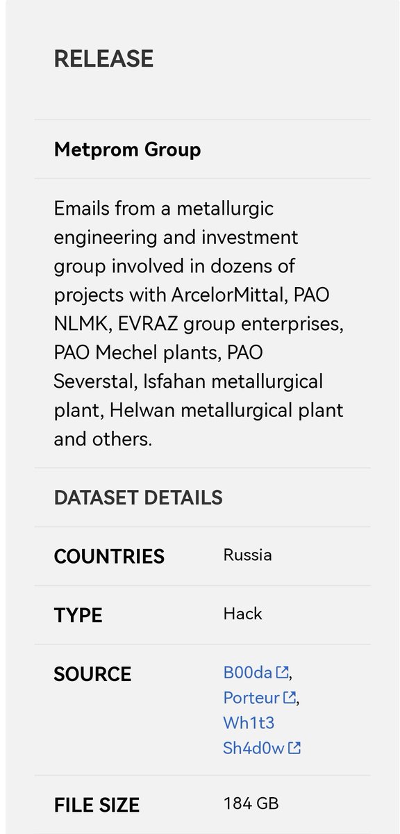 S0ufi4n3's tweet photo. Emails from a metallurgic engineering and investment group involved in dozens of projects with ArcelorMittal, PAO NLMK, EVRAZ group enterprises, PAO Mechel plants, PAO Severstal, Isfahan metallurgical plant 🇮🇷,Helwan metallurgical plant 🇪🇬 and others. 
#DistributedDenialofSecrets https://t.co/DBi1RxAl1s