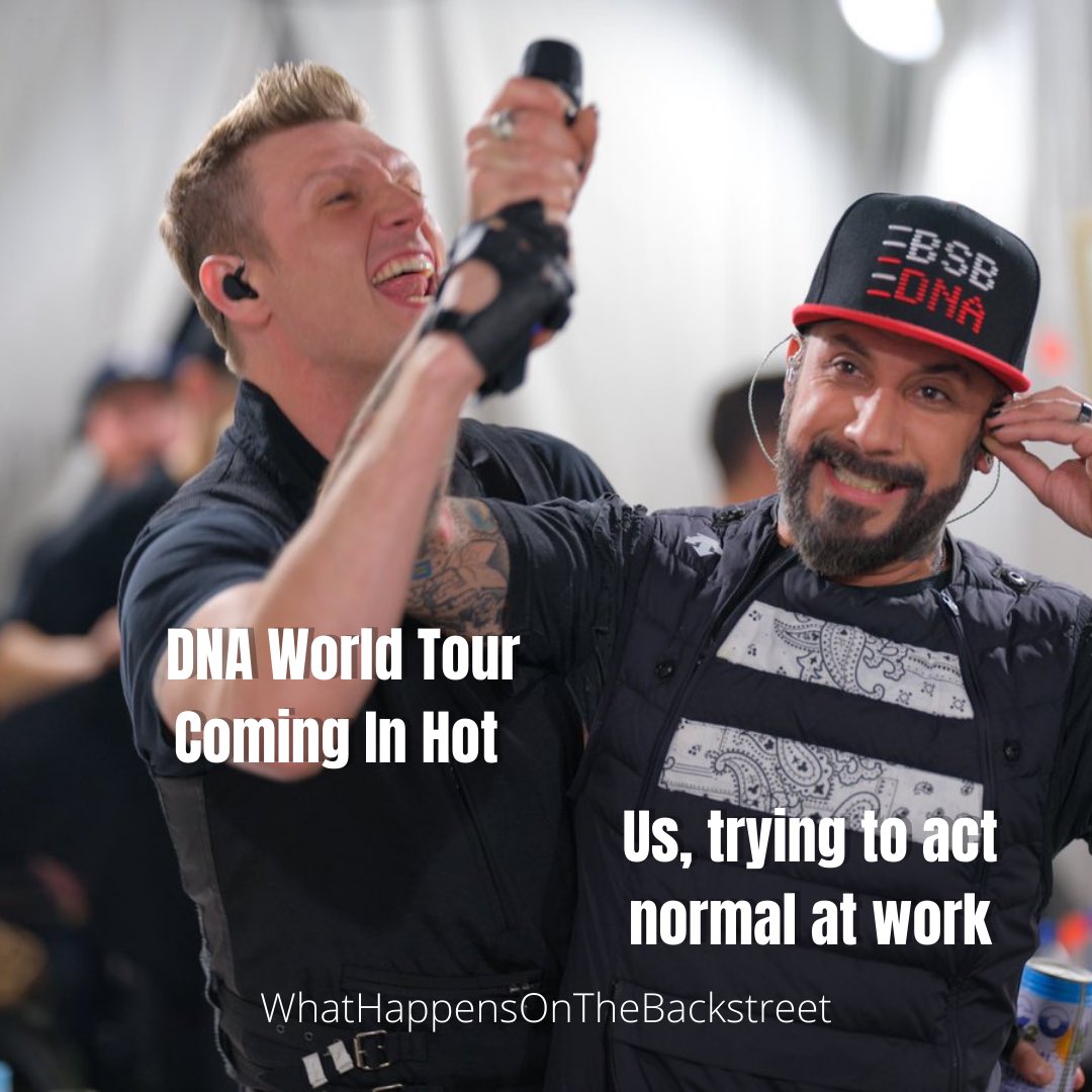 WHOTheBckstreet's tweet photo. IT’S FINALLY HERE!! #MemeMonday #DNAWorldTour2022 https://t.co/mFfo5LnY6c