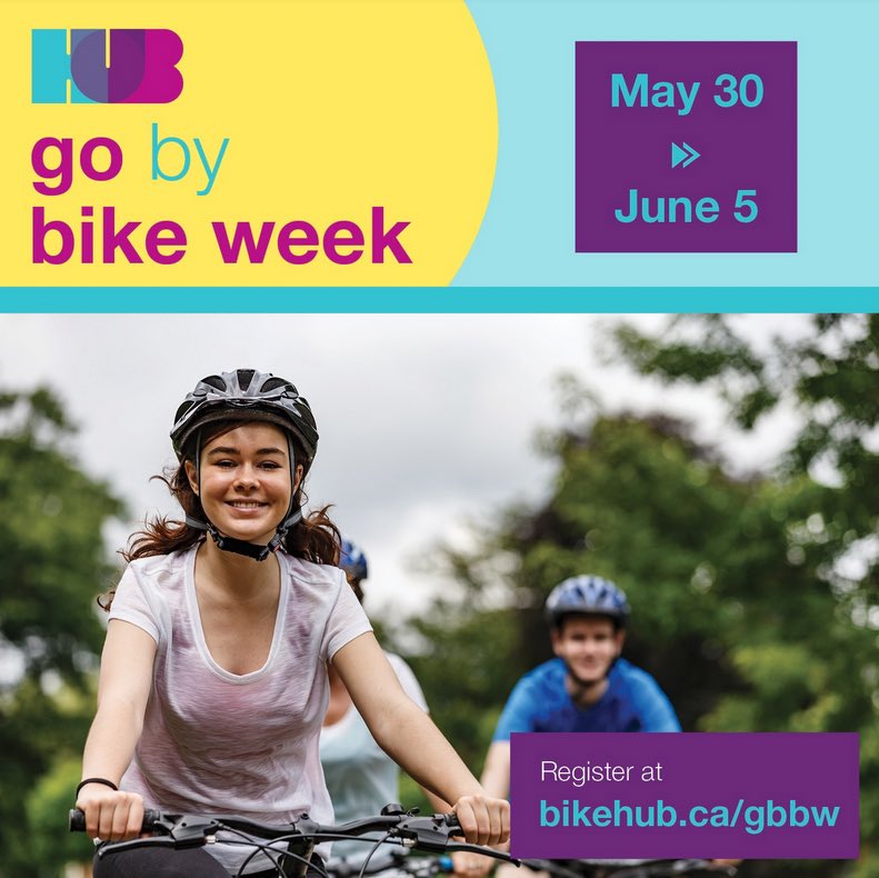 thebikedr's tweet photo. @WeAreHUB’s Go by Bike Week is back May 30-June 5! 
Ride your bike to HUB's in-person Celebration Stations during the event for free bike checks, snacks, prizes, and more! 
REGISTER NOW at https://t.co/f8lzSxRAVn #Bike2Work #GoByBike #GoByBikeBC https://t.co/tIfiUH1js4