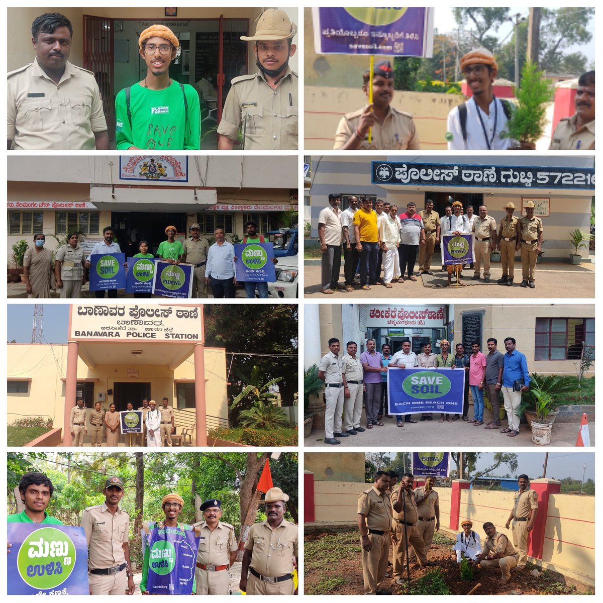 YashasSR3's tweet photo. Police in different districts of Karnataka have supported #savesoil. @SadhguruJV @cpsavesoil

#BharatWelcomesSadhguru #SaveSoil #ConsciousPlanet #JourneyForSoil #sadhguru #Letsmakeithappen https://t.co/LlGODDV5Q8