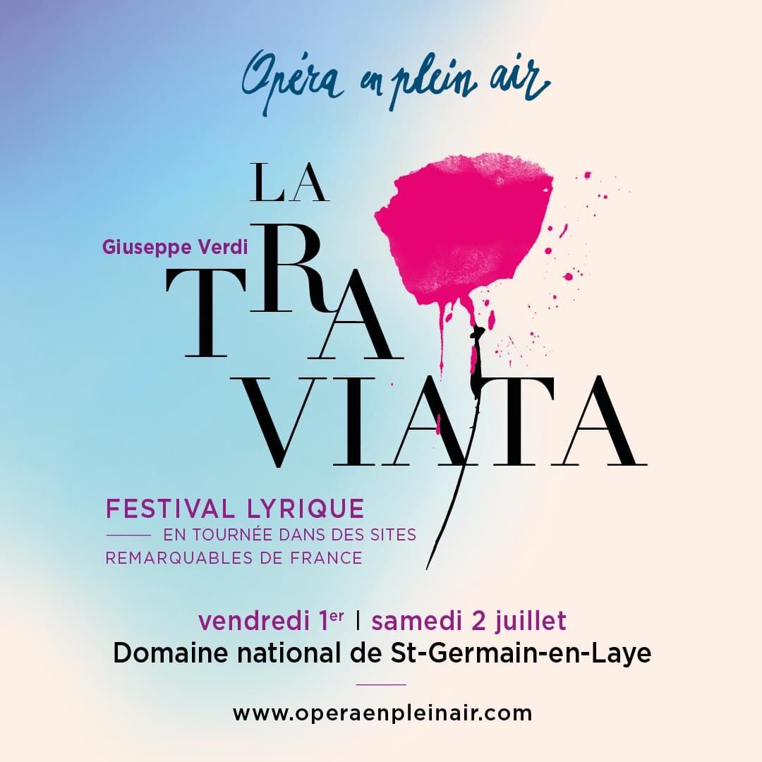 Arnaud_Pericard's tweet photo. @AirOpera (re)compose avec #SaintGermainenLaye.

À l’honneur de cette 21e édition, "La Traviata" de Giuseppe Verdi ainsi que le spectacle « On a perdu la Traviata ! » pour notre jeune public.

🗓RV les 1 et 2 juillet
📍 Domaine national
👉 Réservations : https://t.co/y5kkMi9txa https://t.co/Q6HA0DVZNH